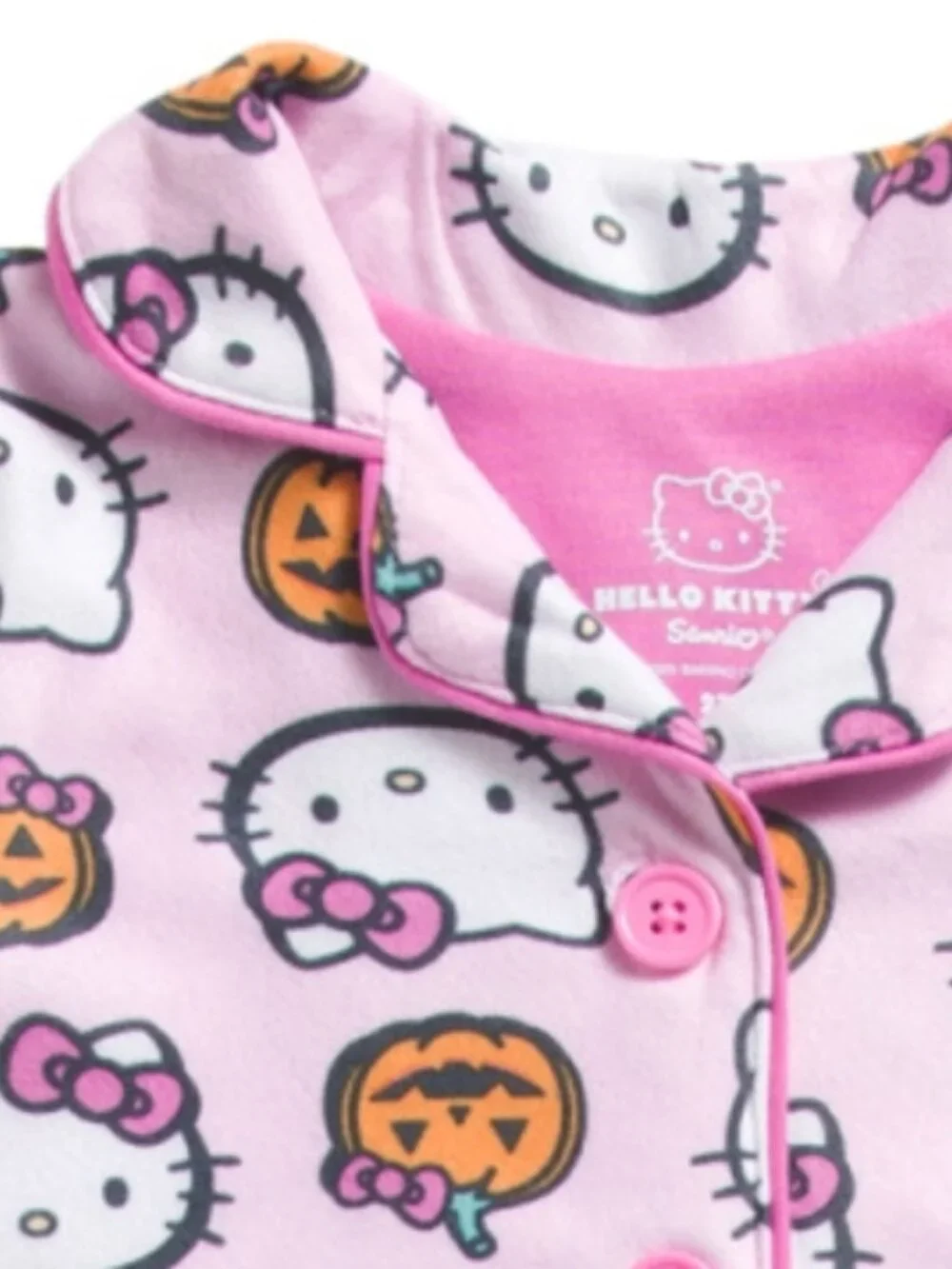 NWT HELLO KITTY Girls 2pc Hello Kitty Halloween Pajama Top & Matching Pants Set